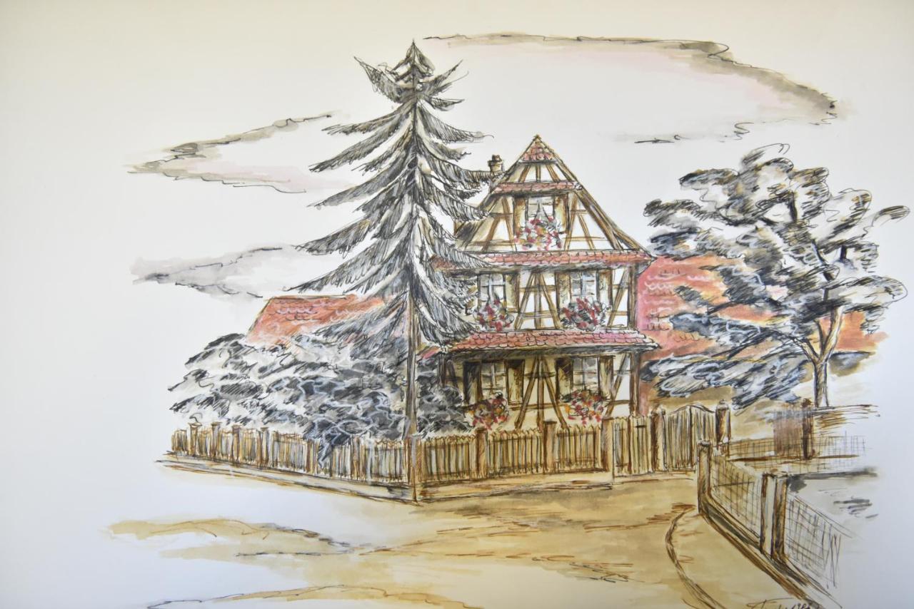 Maison D'Hotes Aux Deux Cigognes Gries Kültér fotó